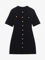 Cardigan Style Knit Mini Dress