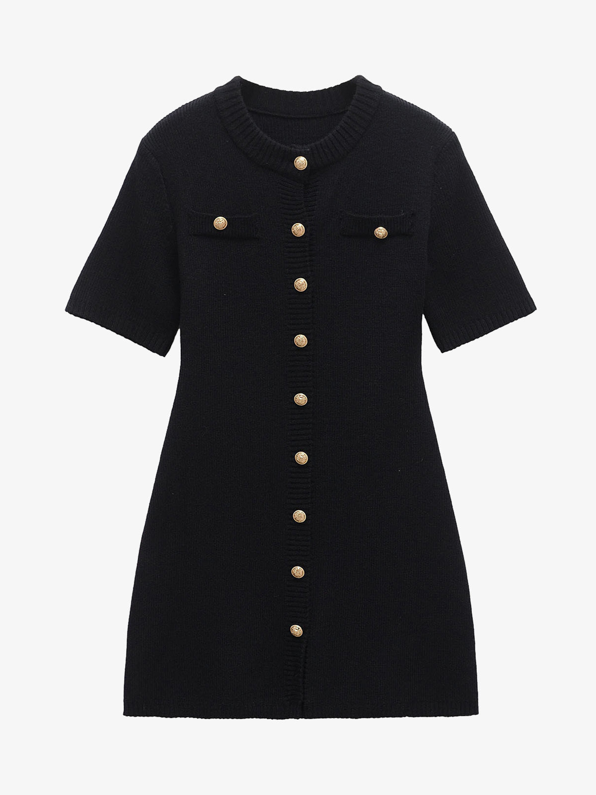 Mini-robe en maille style cardigan