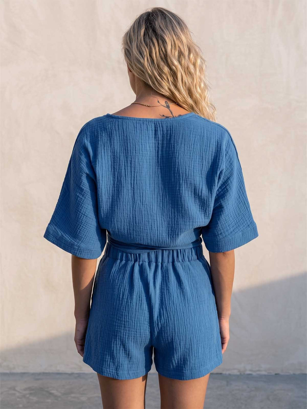 Waist Tie Wrap Cropped Top