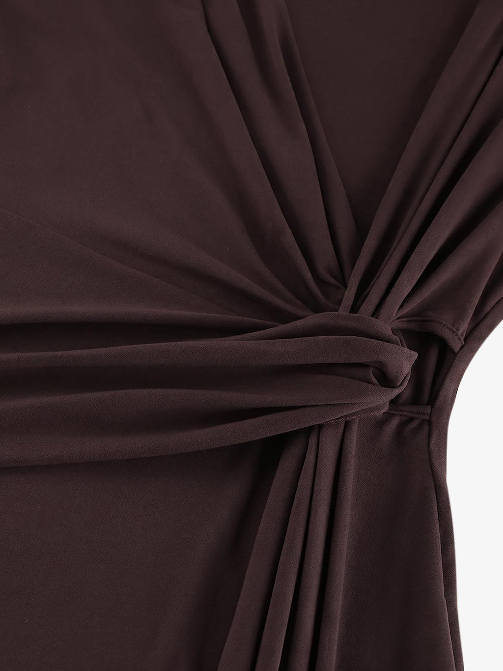 Ruched Draped Long-Sleeve Maxi Dress