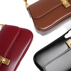Leather Baguette Shoulder Bag