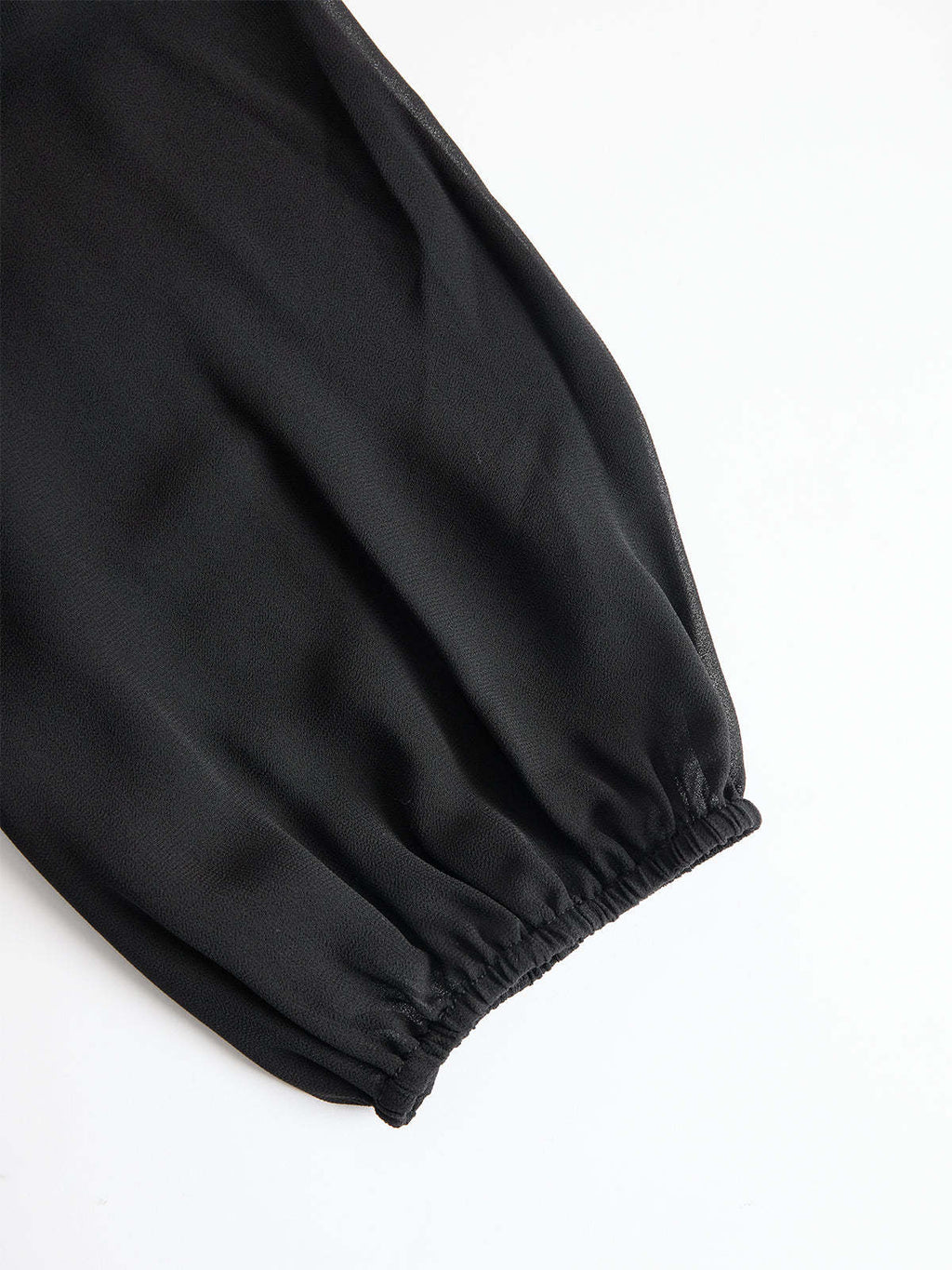 Black Chiffon Top And Wide Leg Pants Three Piece Set
