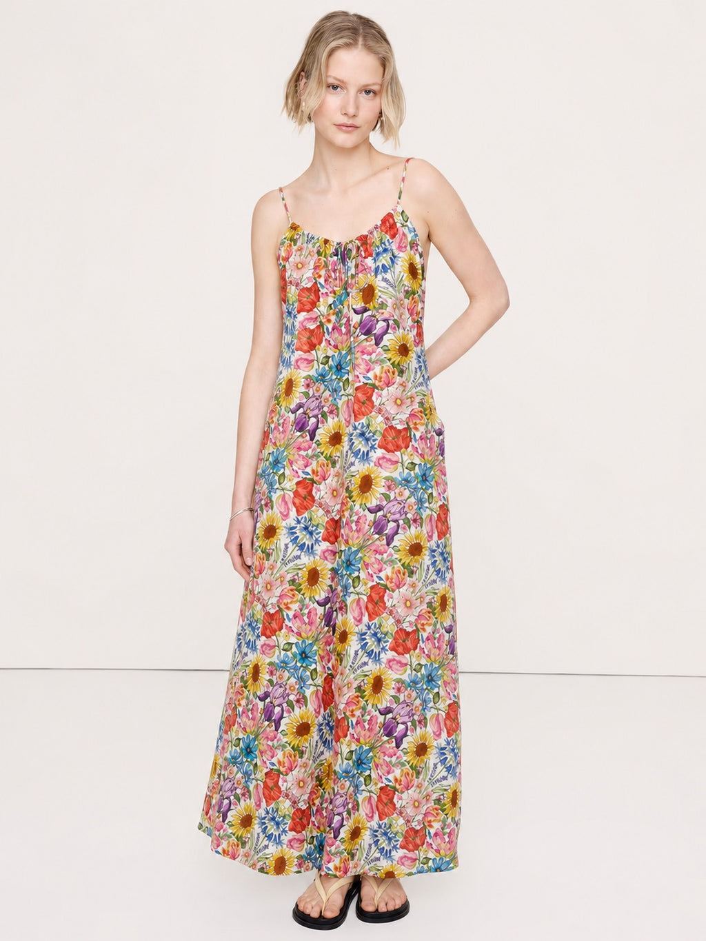 Wildflower Print Cami Maxi Dress