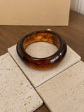 Maillard-style Irregular Wide-rim Resin Bracelet