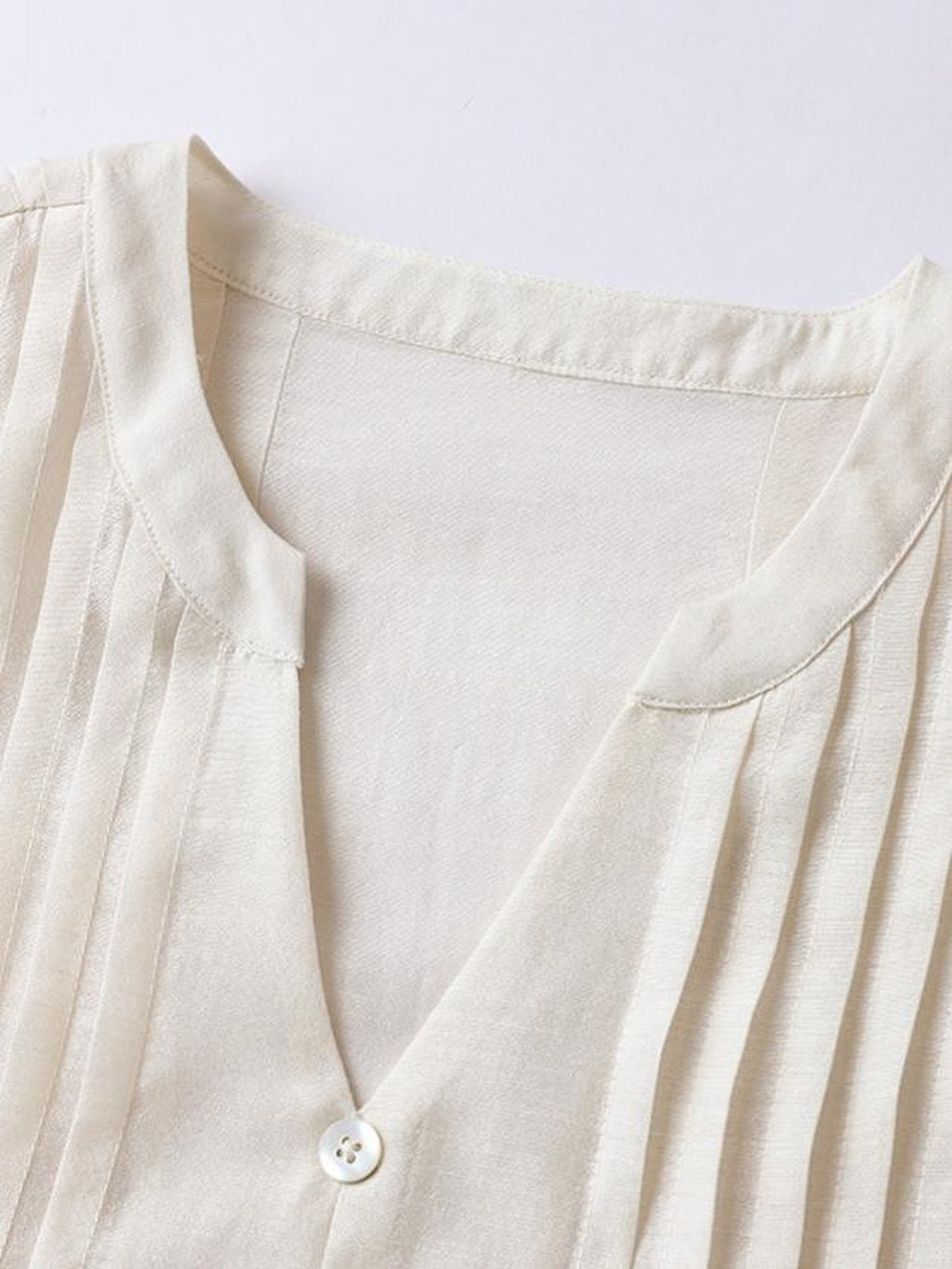 Pintuck Front Lyocell Blouse