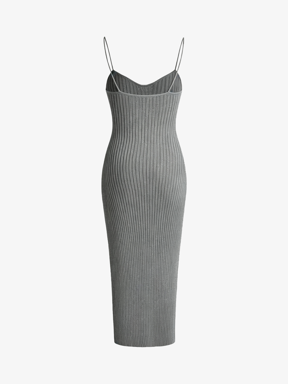 Knit Shrug & Slit Cami Dress Two-Piece Set