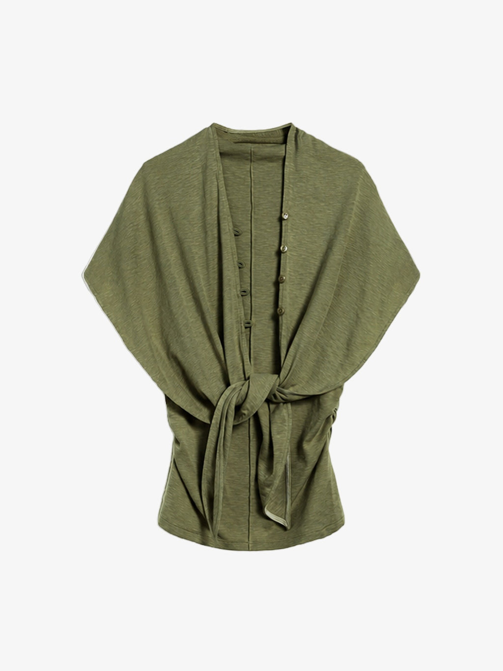 Tie-Front Shawl & Tank Knit Set