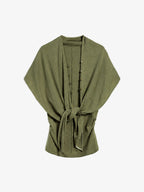 Tie-Front Shawl & Tank Knit Set