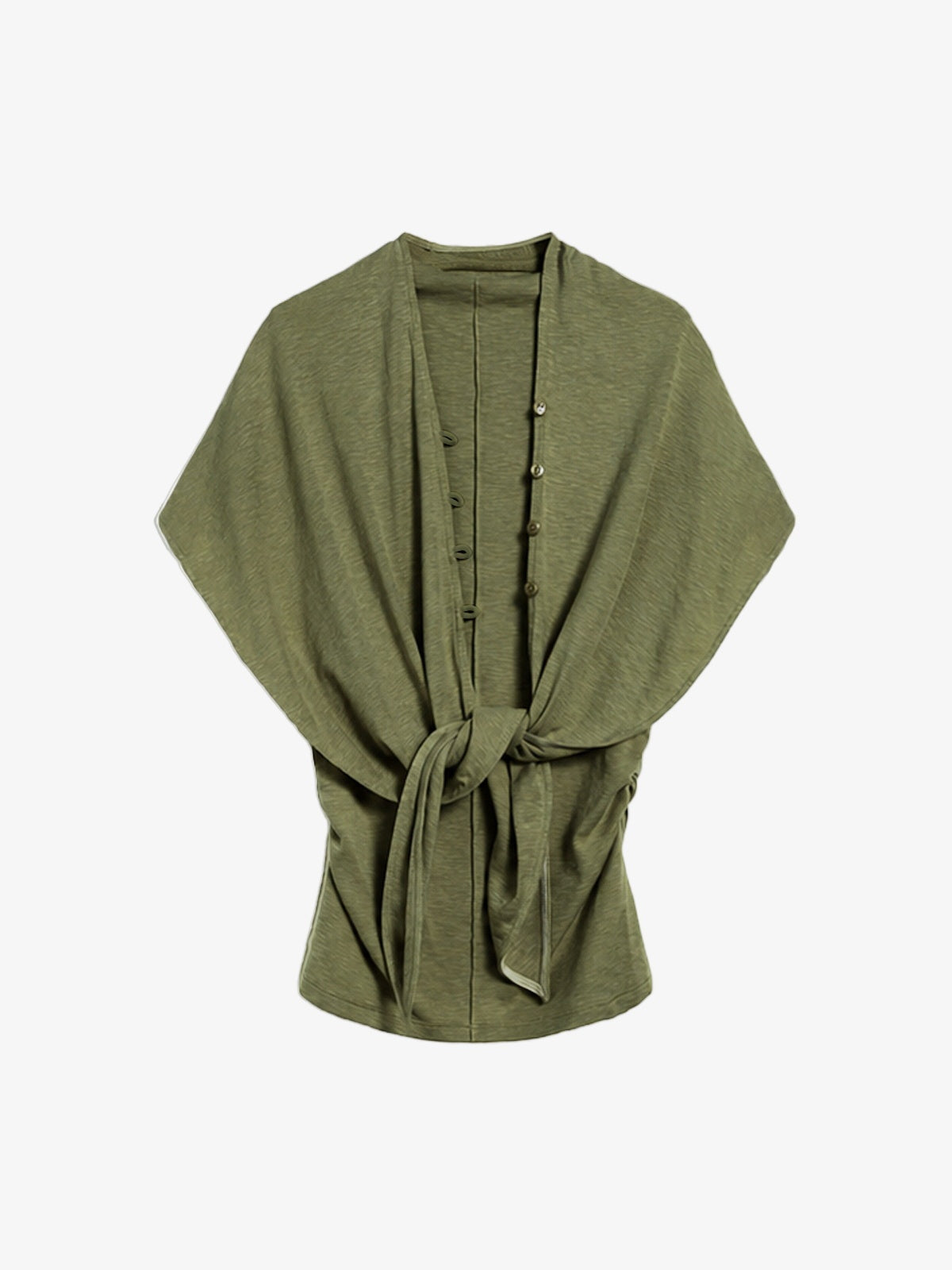 Tie-Front Shawl & Tank Knit Set