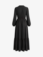 Lace V-Neck Slit Flowy Maxi Dress