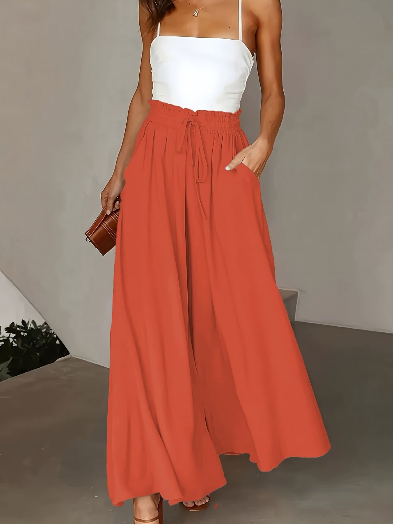 High Waist Wide Leg Pants