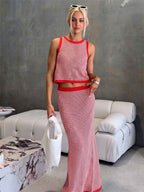 Knitted Two Piece Maxi Skirt Set