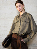 Lyocell Linen-Blend Utility Shirt