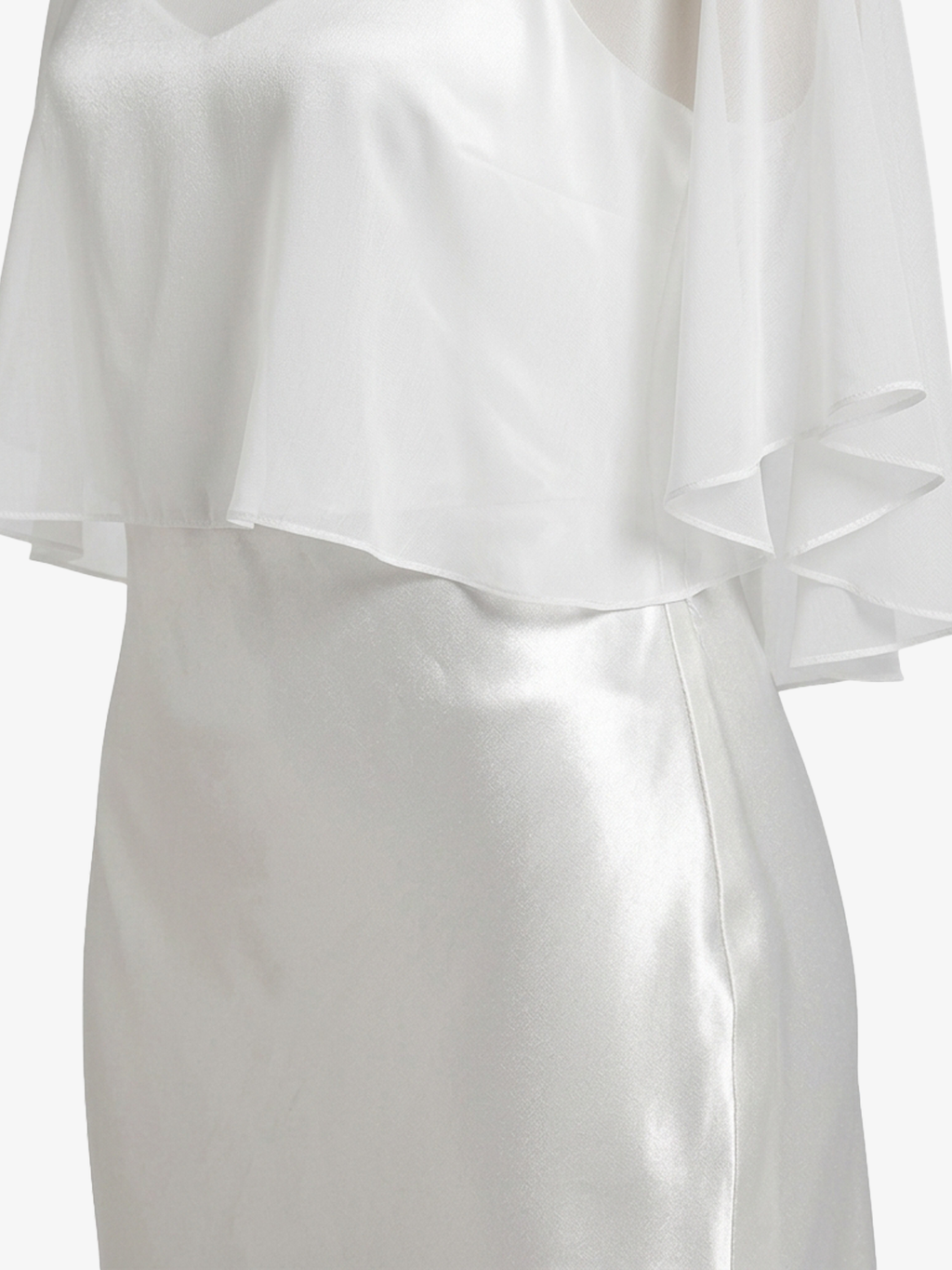 Chic Sheer Chiffon Satin Slip Dress