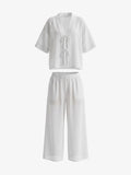 White Linen Cover Up Set