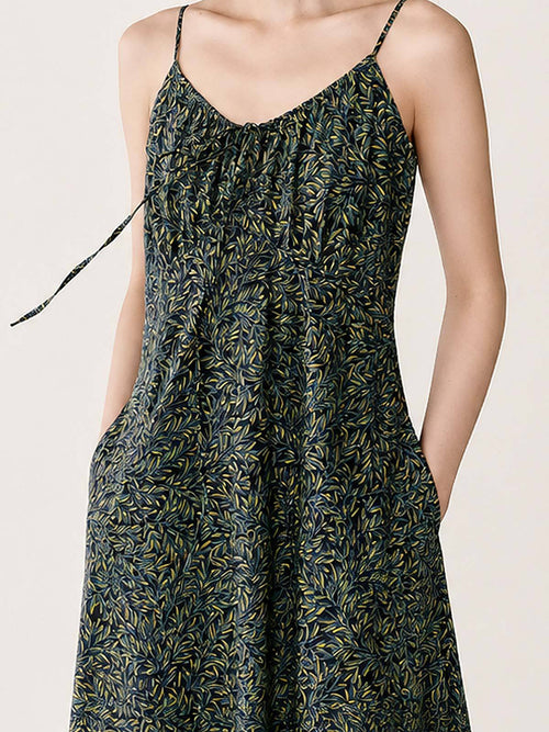 Botanical Print Cami Maxi Dress