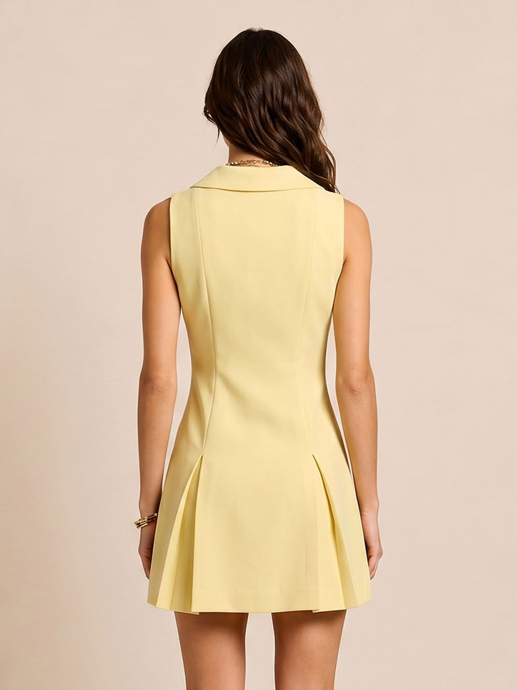 Collared Sleeveless Mini Dress