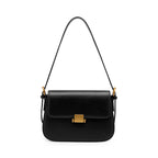 Structured Cowhide Leather Shoulder Bag