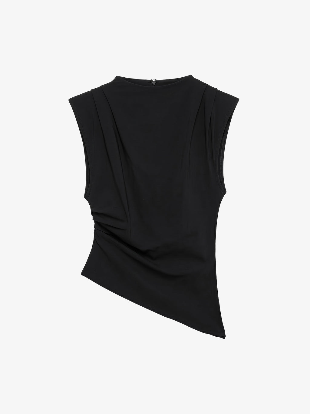 Asymmetric Ruched Shoulder Top