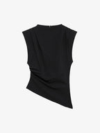 Asymmetric Ruched Shoulder Top
