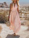 Boho V-Neck Sleeveless Maxi Dress