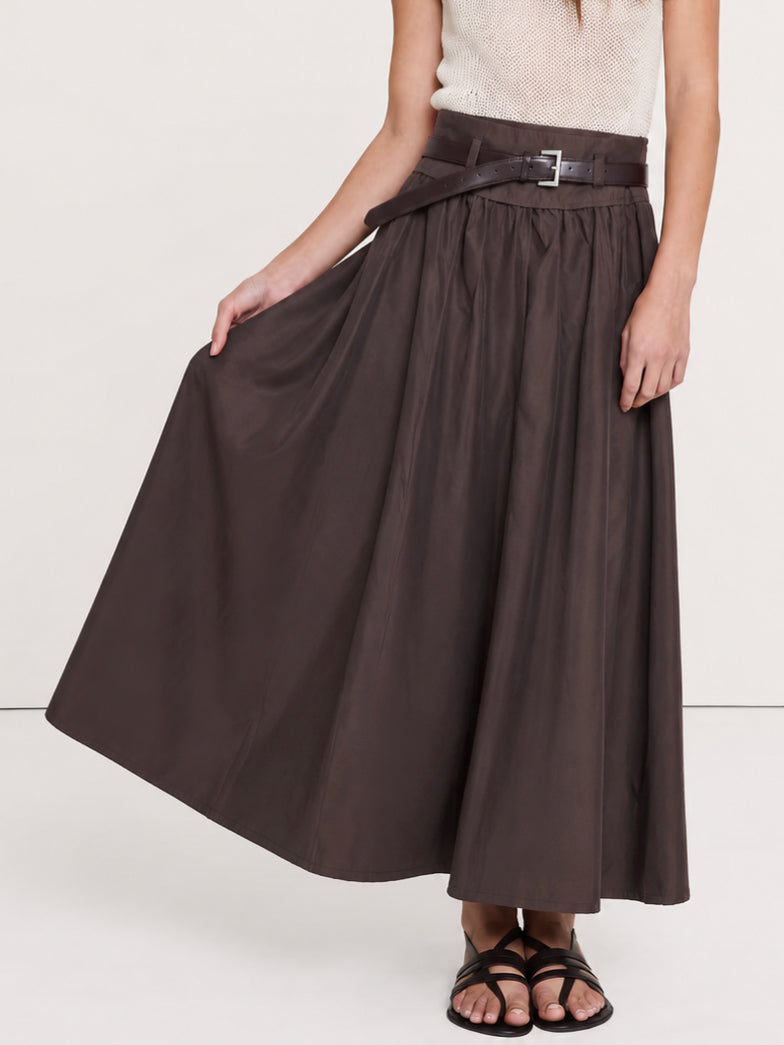 Cropped Jacket & Belted Midi Skirt Set