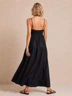High-waisted Strapless Camisole Dress