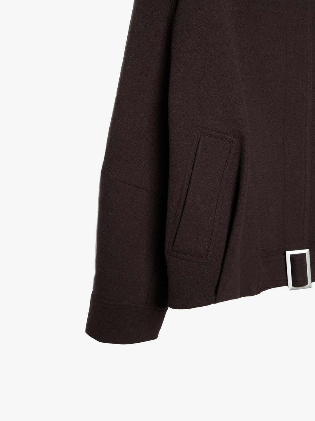Belted High-Neck Cocoon Jacket