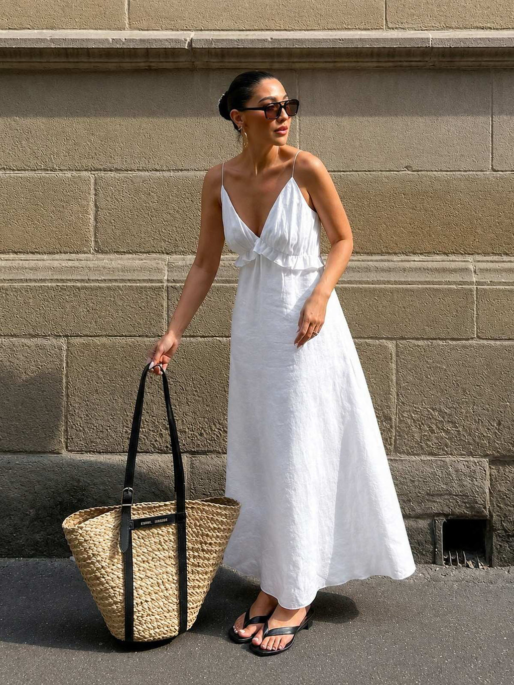 Lace Panel Cut Out Camisole Dress