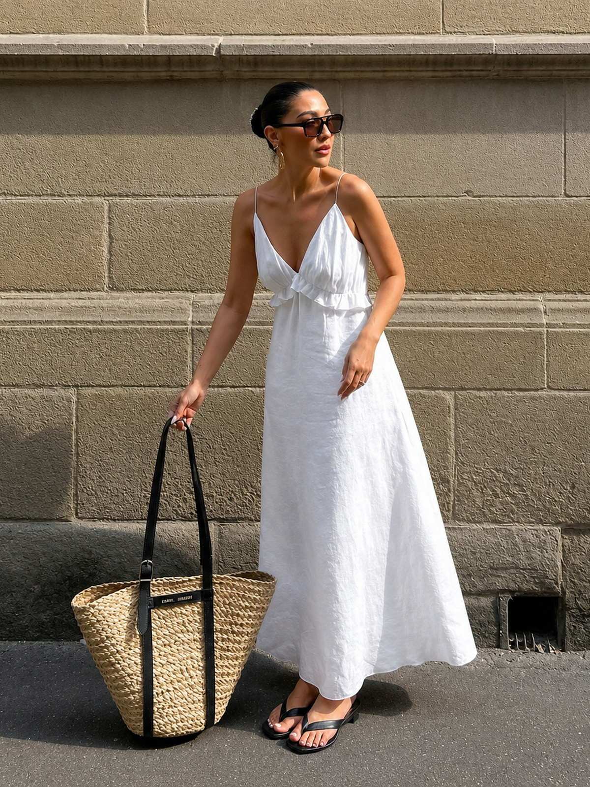 Lace Panel Cut Out Camisole Dress