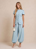 Tailored Top and Balloon Pants Set