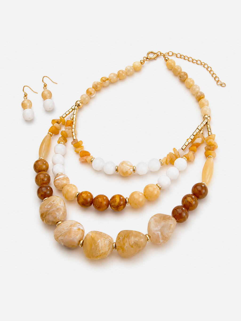 Vintage Chip Stone Jewelry Set