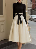 Classic Fitted Top And High-waisted Pleated A-line Skirt Set