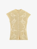 Floral Openwork Knit Top