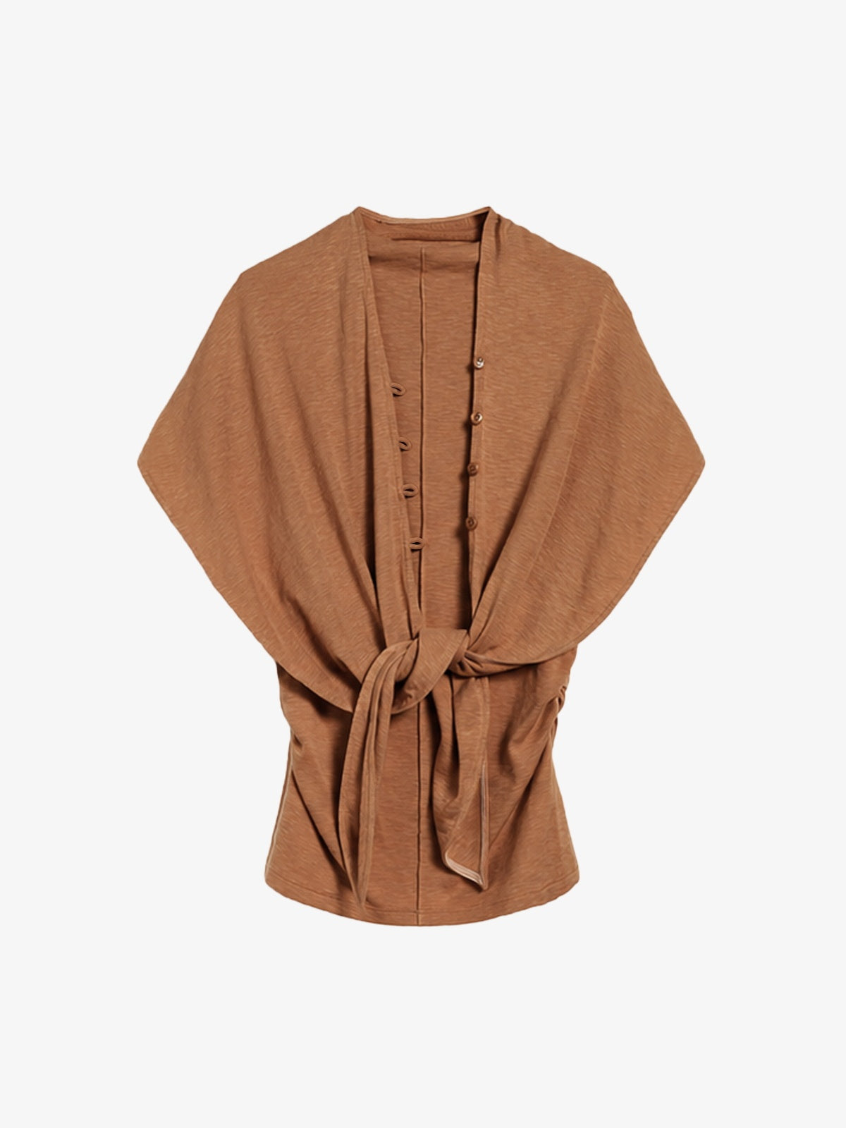 Tie-Front Shawl & Tank Knit Set
