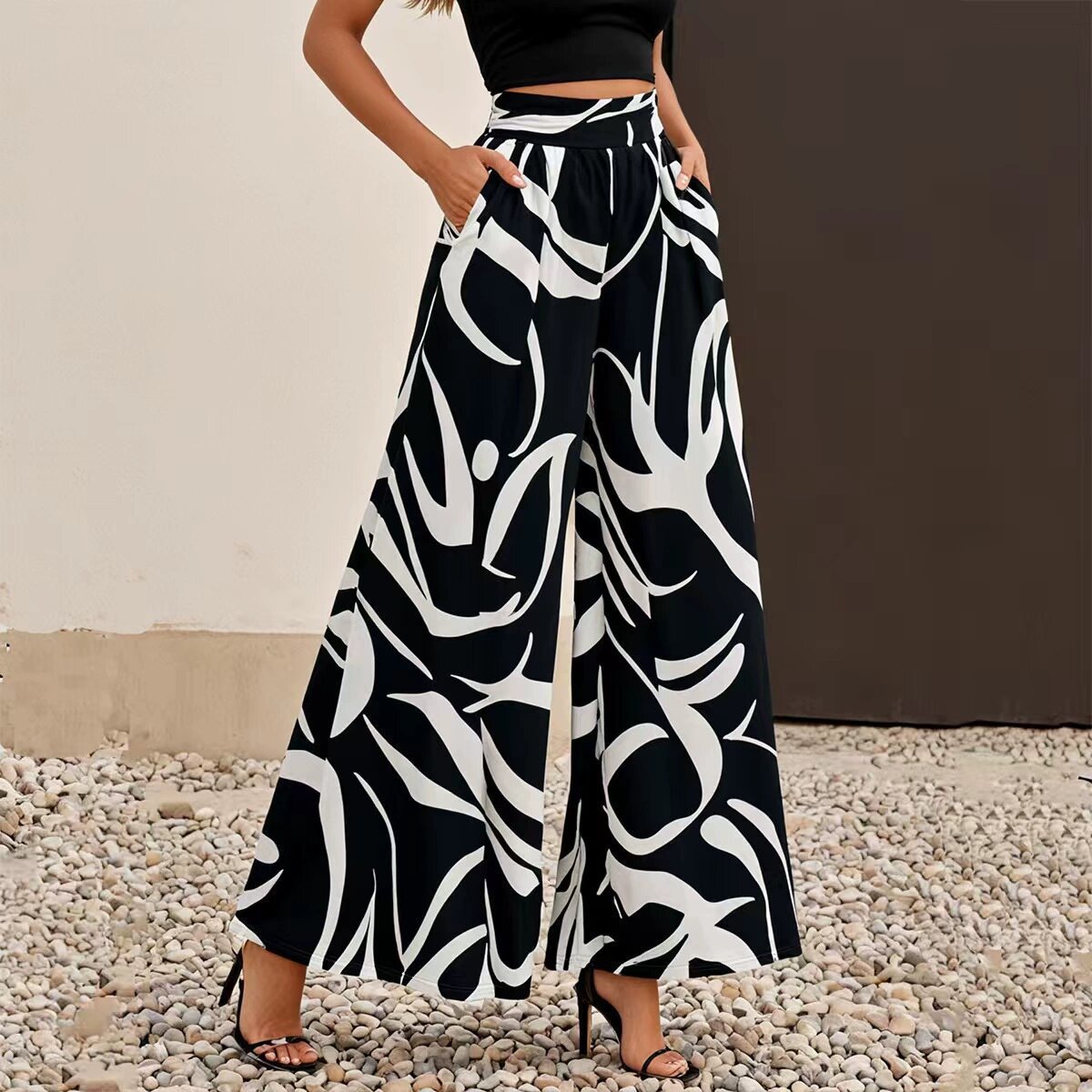 High Waist Wide Leg Pants