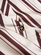 Stripe Belted Midi Shirt Dress