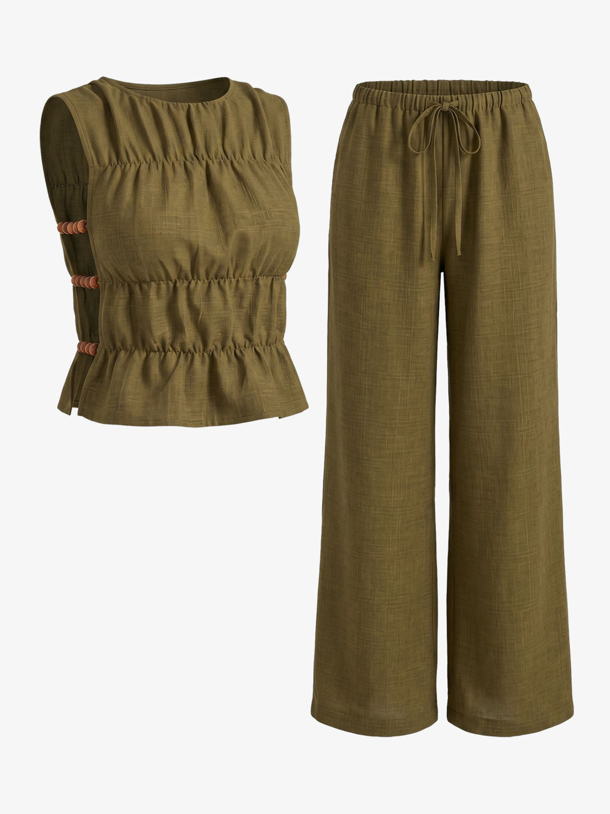 Ensemble deux pièces ruché à perles