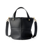 Soft Cowhide Leather Bucket Bag