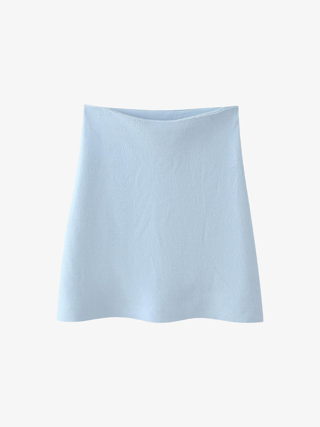 Light Blue Oversized Cropped Knit Sweater
