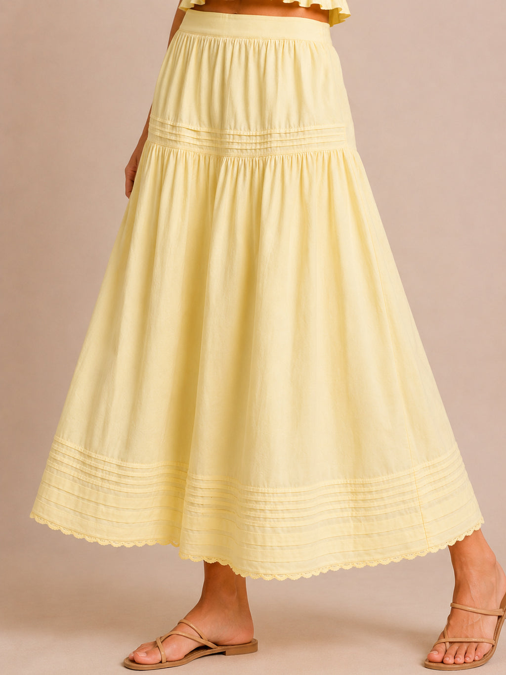 Smocked Strapless Maxi Skirt Set