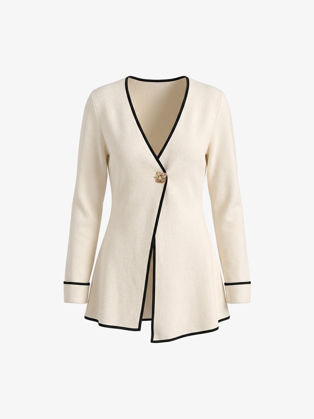 Deep V Neck Knit Cardigan