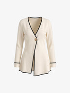 Deep V Neck Knit Cardigan