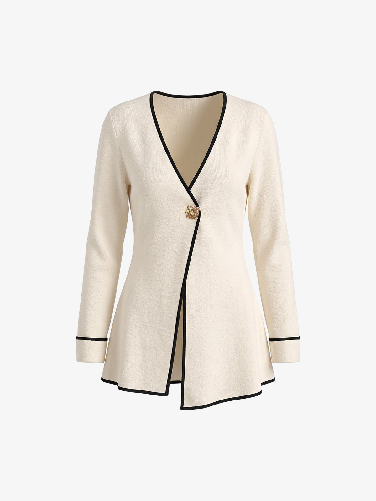 Deep V Neck Knit Cardigan