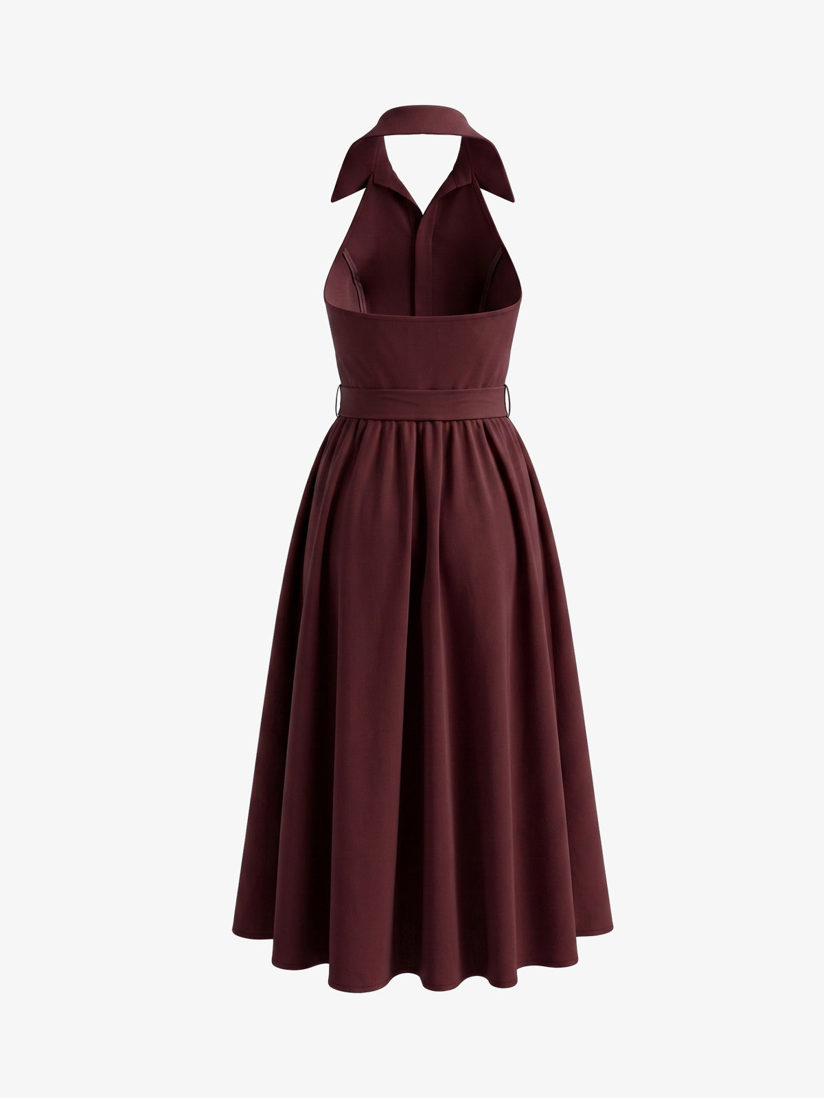 Vintage Line Collared Waist Dress