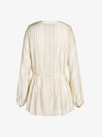 Pintuck Front Lyocell Blouse