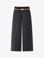 Belted Straight-Leg Trousers