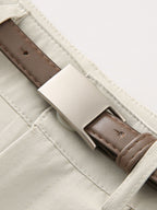 Belted Straight-Leg Trousers