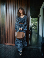 Belted Floral Maxi Dress