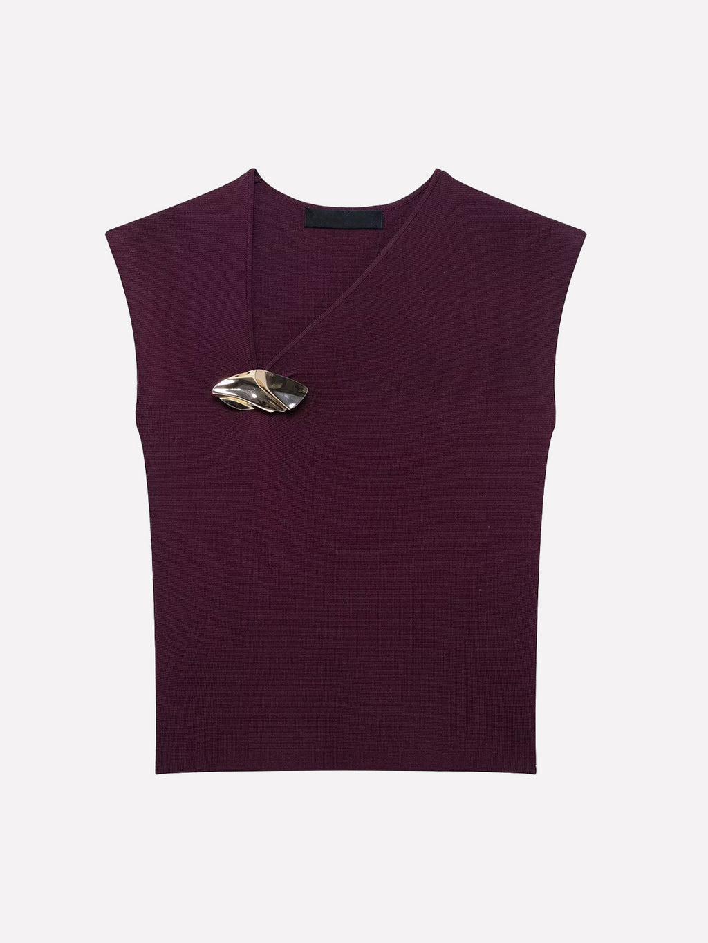 Ribbed Knit Sleeveless Cotton Top